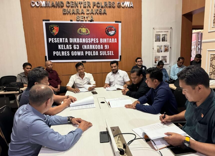 Serdik DIKBANGSPES Bintara Narkoba 2026 di Gowa Diuji Susun Berkas Perkara Secara Profesional