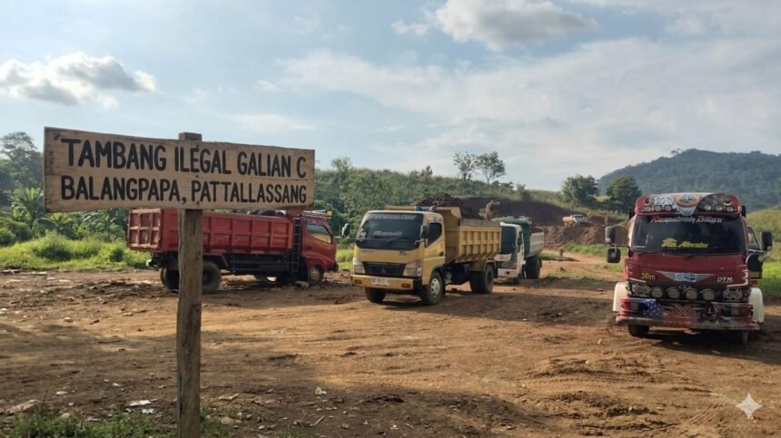 Aktivitas Tambang Galian C di Balangpapa Gowa Dikeluhkan Warga.
