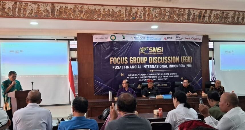 FGD SMSI di Bali membahas RUU Pusat Finansial Internasional Indonesia (PFII). SMSI mendorong DPR memasukkan klausul ring-fencing guna memperkuat pengawasan, mencegah penghindaran pajak, dan menjaga kredibilitas PFII sebagai pusat keuangan internasional.