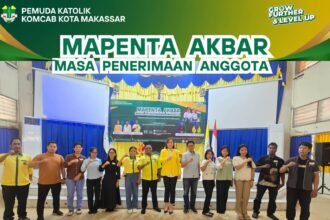 Pemuda Katolik Komisariat Cabang Kota Makassar resmi menggelar MAPENTA Akbar 2026 di Universitas Atma Jaya Makassar, Sabtu (11/7/2026). Kegiatan bertema "Ad Maiora Natus Sum" ini menjadi langkah awal mencetak kader muda yang berkarakter, berjiwa kebangsaan, serta siap mengabdi bagi gereja, masyarakat, dan Indonesia.