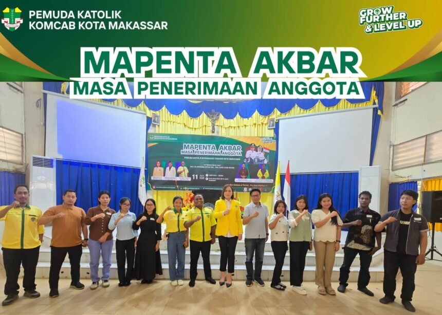 Pemuda Katolik Komisariat Cabang Kota Makassar resmi menggelar MAPENTA Akbar 2026 di Universitas Atma Jaya Makassar, Sabtu (11/7/2026). Kegiatan bertema "Ad Maiora Natus Sum" ini menjadi langkah awal mencetak kader muda yang berkarakter, berjiwa kebangsaan, serta siap mengabdi bagi gereja, masyarakat, dan Indonesia.