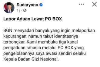 BGN buka tiga PO Box pengaduan MBG. Masyarakat diminta melaporkan kekurangan, pengurangan porsi, hingga dugaan pemerasan dengan menyertakan bukti. Identitas pelapor dijamin rahasia.