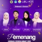Empat mahasiswa UNIMEN raih prestasi nasional di Gemnas ORSENI UMMAT 2026.