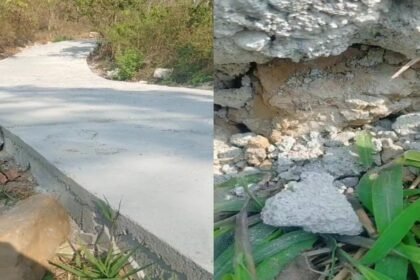 Proyek jalan beton Malua-Kolai Kabupaten Enrekang, Sulawesi Selatan disorot, 28 September 2026. (ft/rl-ijy/ho)