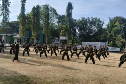 Latihan Pencak Silat Militer di Kodim 1419/Enrekang, Rabu (16/9/2026).
