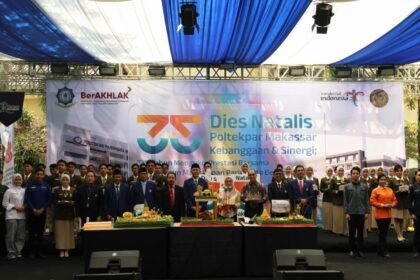 Dies Natalis ke-35 dengan perayaan digelar di Lapangan Rektorat Poltekpar Makassar, Jumat (18/9/2026).
