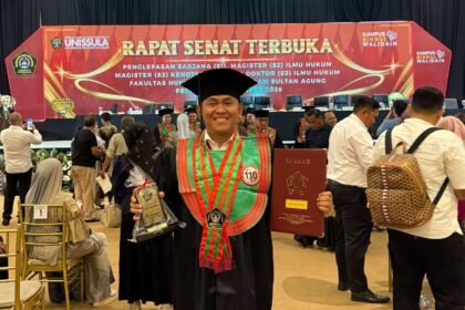 IPDA Dr. Zeplin Sianturi, S.H., M.H., telah menyelesaikan pendidikan Program Doktor (S3) Ilmu Hukum di Fakultas Hukum Universitas Islam Sultan Agung (UNISSULA), Semarang.