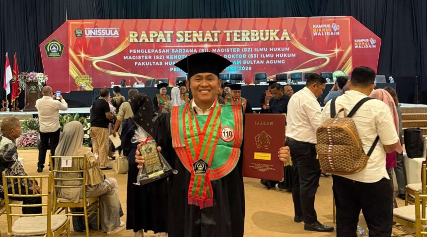 IPDA Dr. Zeplin Sianturi, S.H., M.H., telah menyelesaikan pendidikan Program Doktor (S3) Ilmu Hukum di Fakultas Hukum Universitas Islam Sultan Agung (UNISSULA), Semarang.