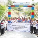 Jembatan gantung di Desa Kaluppini, Kecamatan Enrekang, Rabu (23/9/2026).
