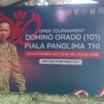 Banner Open Tournament Domino Orado (101) Piala Panglima TNI dalam rangka HUT ke-81 TNI 2026 yang dijadwalkan berlangsung di Enrekang, 27 September 2026.