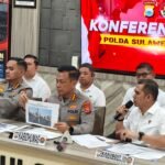 Konferensi pers di Mapolda Sulsel soal dugaan korupsi perizinan dan TPPU di Gowa, Senin (28/9/2026). (ft/ho)