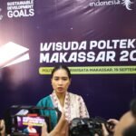 Wakil Menteri Pariwisata Ni Luh Puspa di sela kegiatan wisuda Politeknik Pariwisata Makassar di Makassar, Sulawesi Selatan, Sabtu (19/9/2026). (ft/ho)