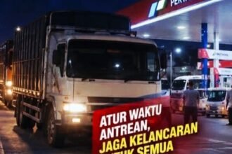 Pemkot Makassar usulkan truk dan bus untuk antrean mengisi BBM pada malam hari, (13/9/2026).