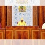 Caption Foto Raja Mohammed VI memimpin pembukaan masa sidang pertama tahun legislatif pertama Parlemen Maroko periode ke-12 di Rabat, Jumat (9/10/2026).