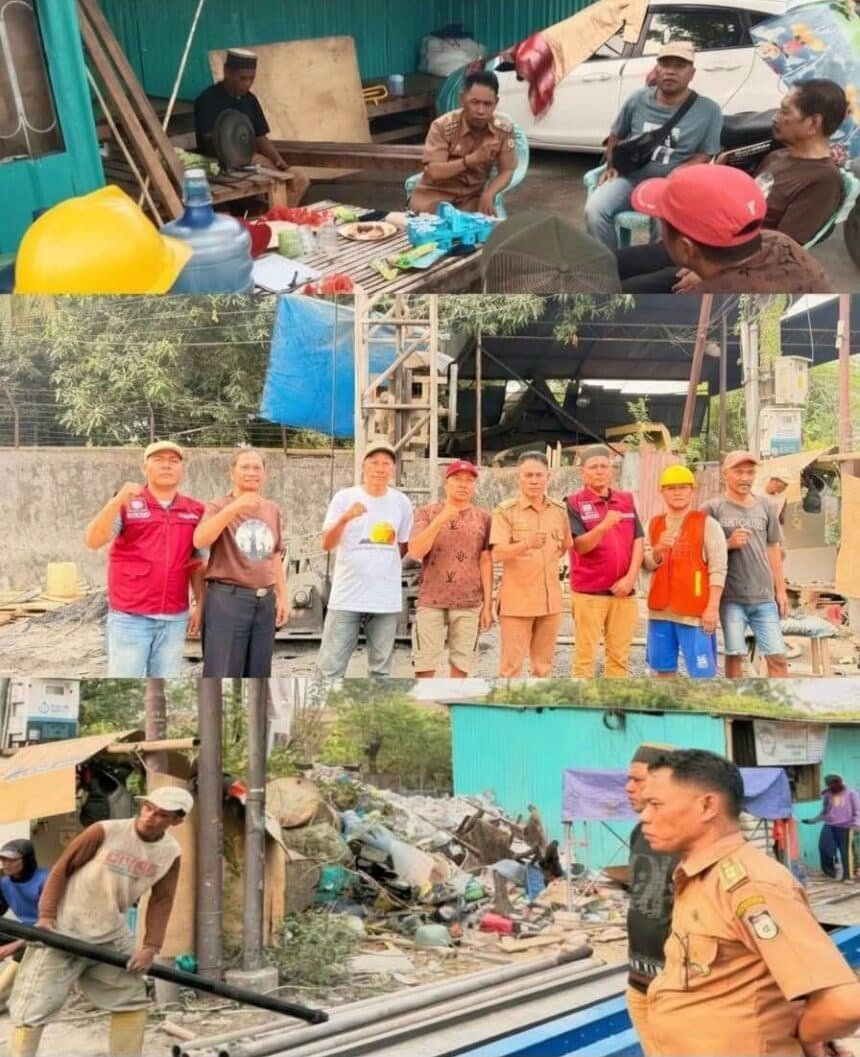 Caption: Lurah Tallo bersama RT dan RW 05 pantau pengeboran sumur dalam, harapan baru air bersih warga pesisir, Selasa (13/10/2026). (ft/kolase/ho)