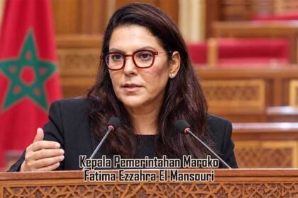 Kepala Pemerintahan Maroko, Fatima Ezzahra El Mansouri, saat menyampaikan keterangan dalam forum resmi di Maroko.